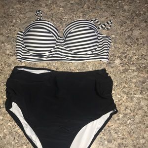 striped swimsuit